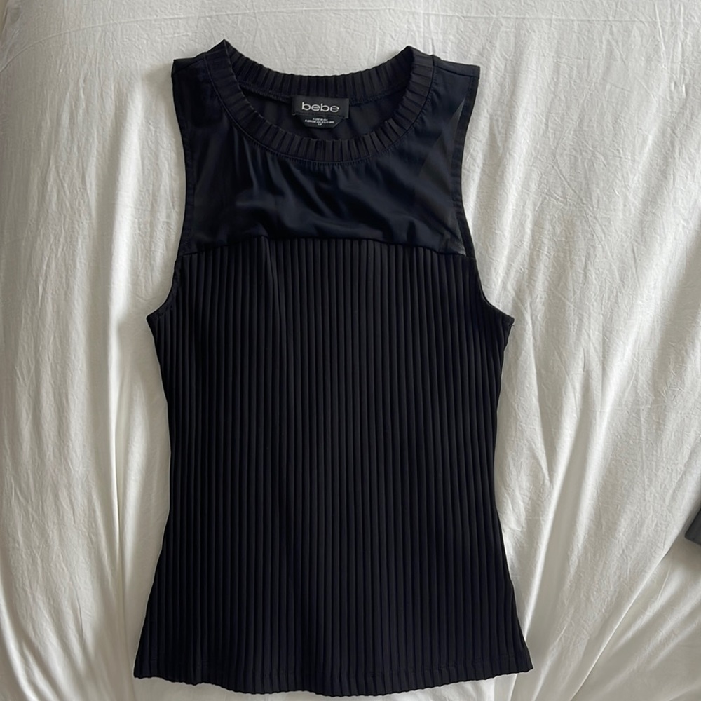 Bebe black top… racer back.